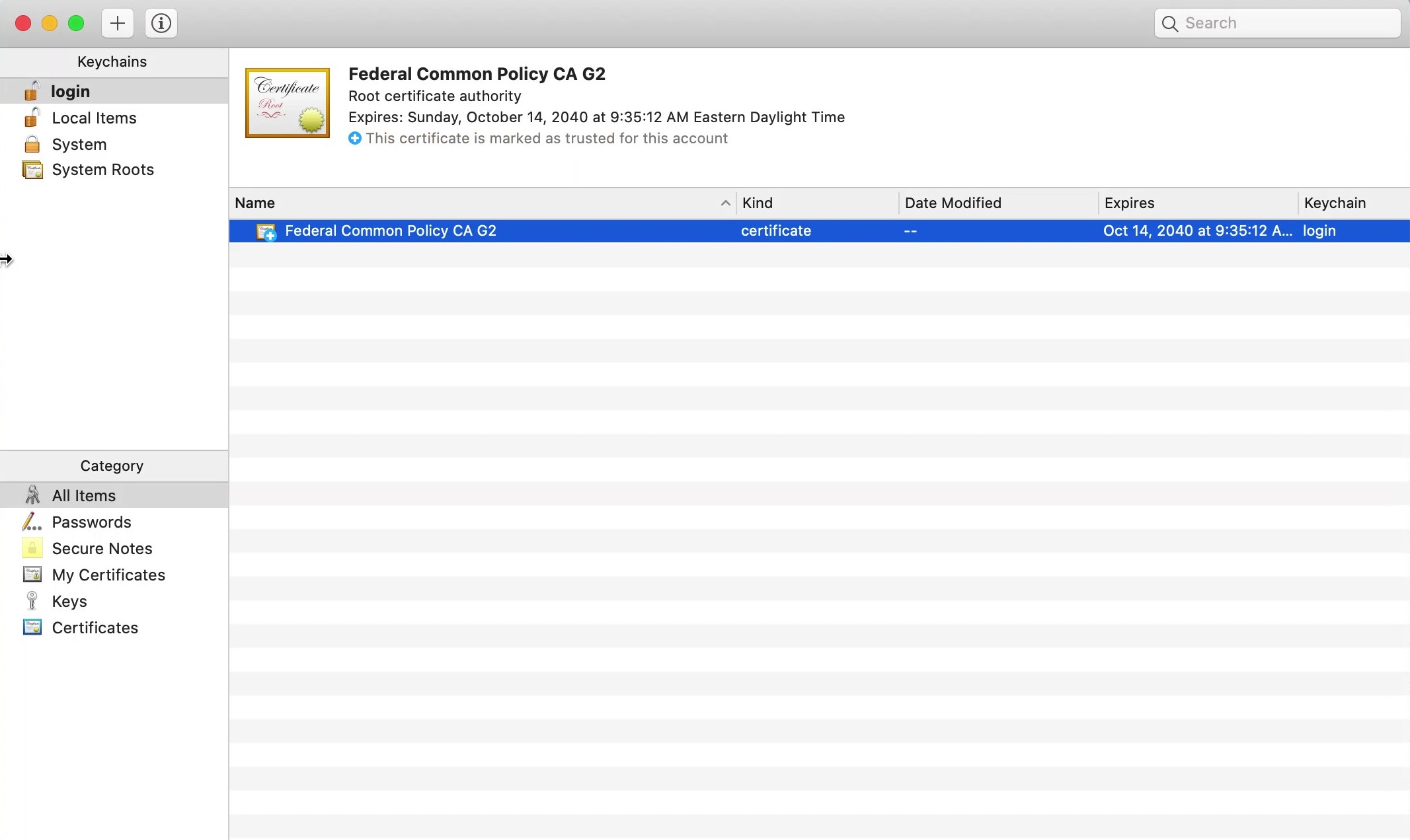 Verify Common on MacOS