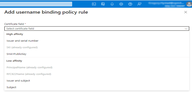 PrincipalName Binding