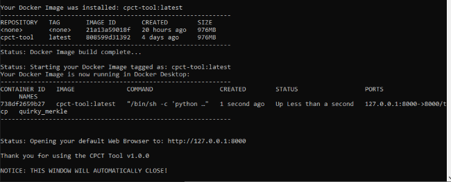 End of Install